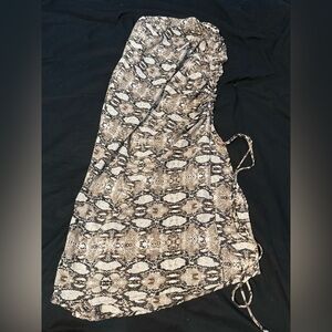 💕 Blu Pepper Snake-Print Midi Dress in Brown & Cream 💕 SALE 3 for $30!